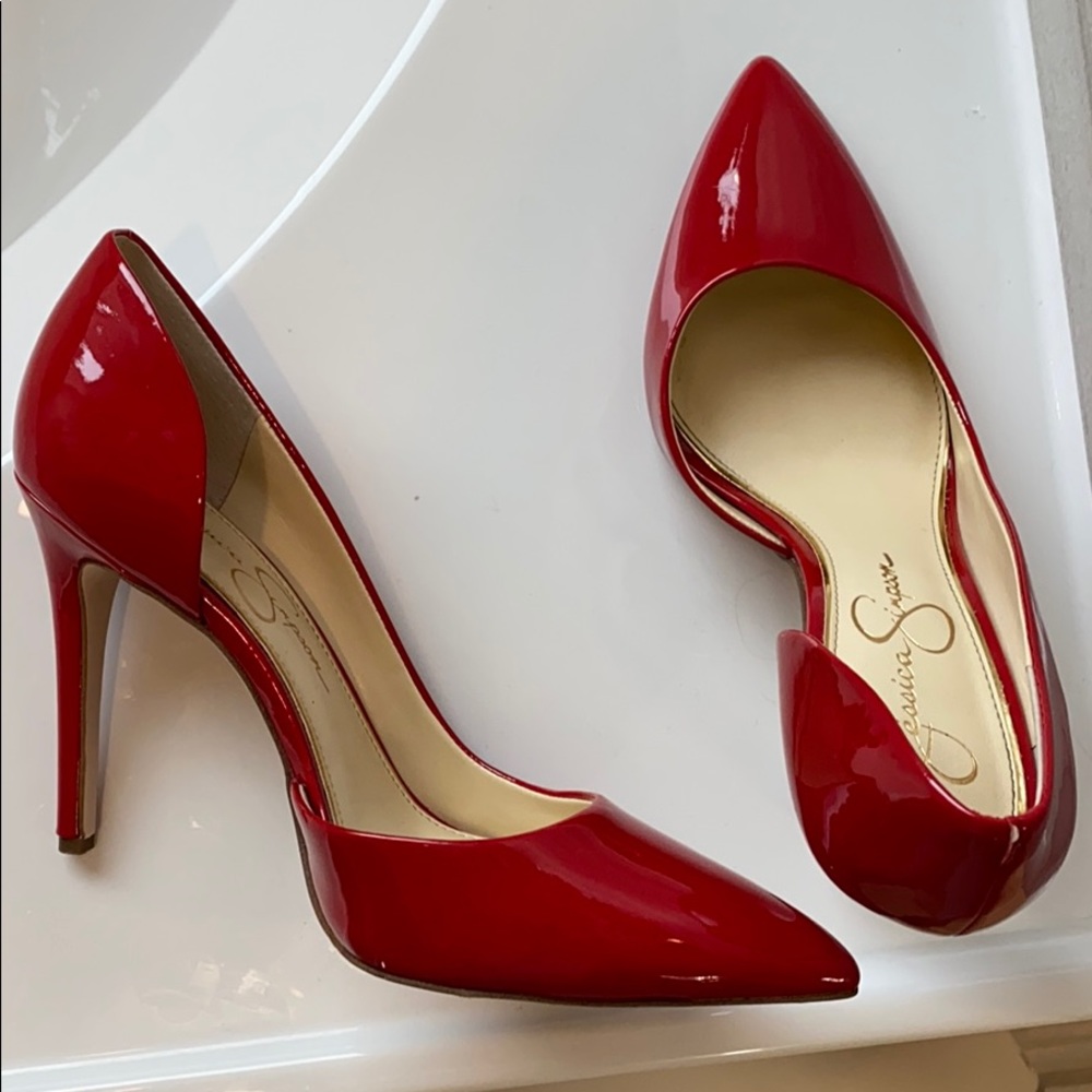 Jessica Simpson patent leather heels